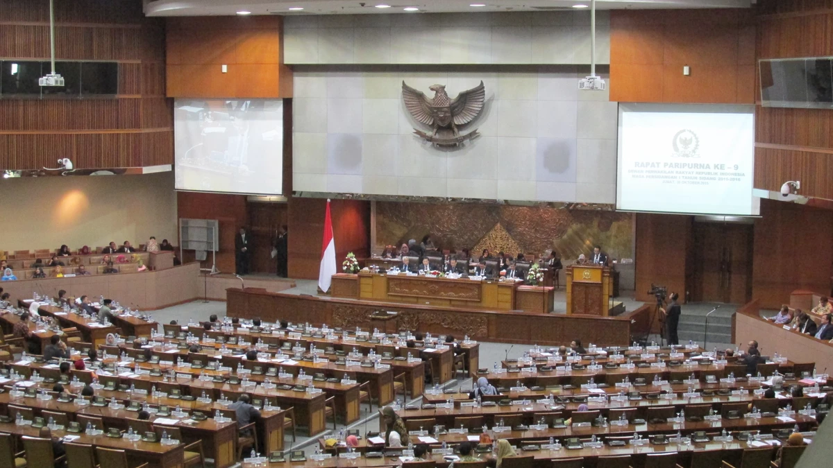 Ruang Sidang Paripurna DPR RI di Gedung Nusantara Senayan Jakarta